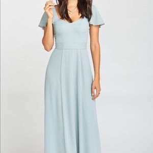 Show me your mumu Marie silver sage bridesmaid dress m